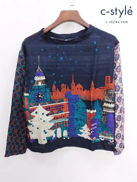 45R フォーティファイブアール シルク絵本バンダナBLOUSE 0 マルチカラー ブラウス レディース