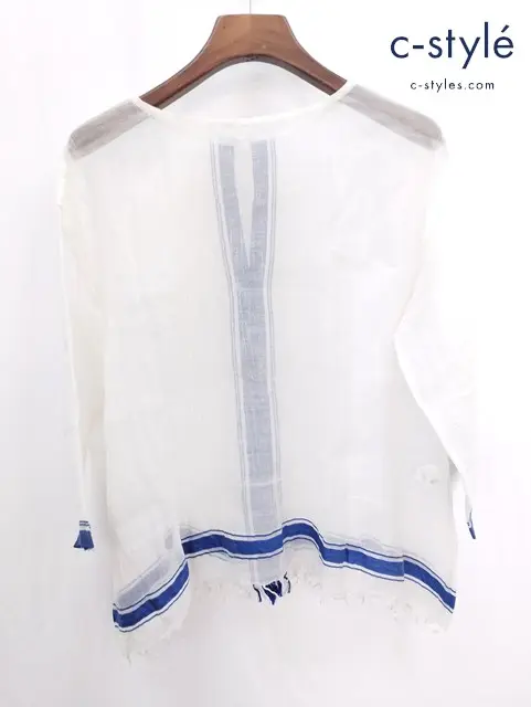 45R フォーティファイブアール コットンシルク ブラウス 0 ホワイト系 レディース