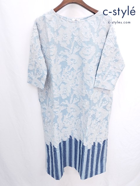 45R フォーティファイブアール ワンピース 0 ブルー系 コットン 柄