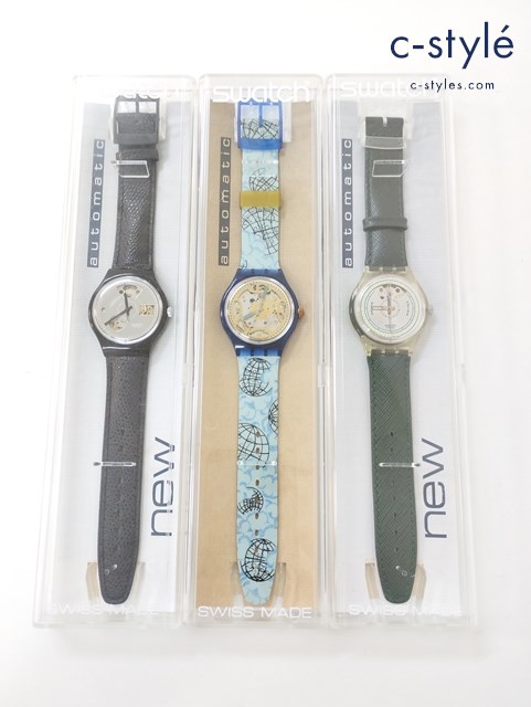 Swatch スウォッチ 腕時計 機械式 自動巻き automatic SAB100 Black Motion SAN101 MAPPAMONDO SAK100 計3点
