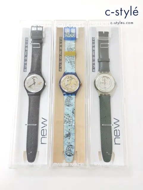 Swatch スウォッチ 腕時計 機械式 自動巻き automatic SAB100 Black Motion SAN101 MAPPAMONDO SAK100 計3点