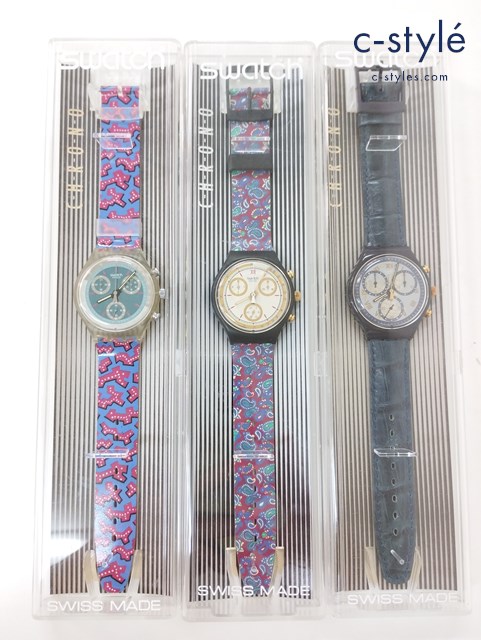 Swatch スウォッチ 腕時計 クォーツ CHRONO クロノ SCB108 Award SCK100 Wild Card SCN104 Timeless Zone 計3点