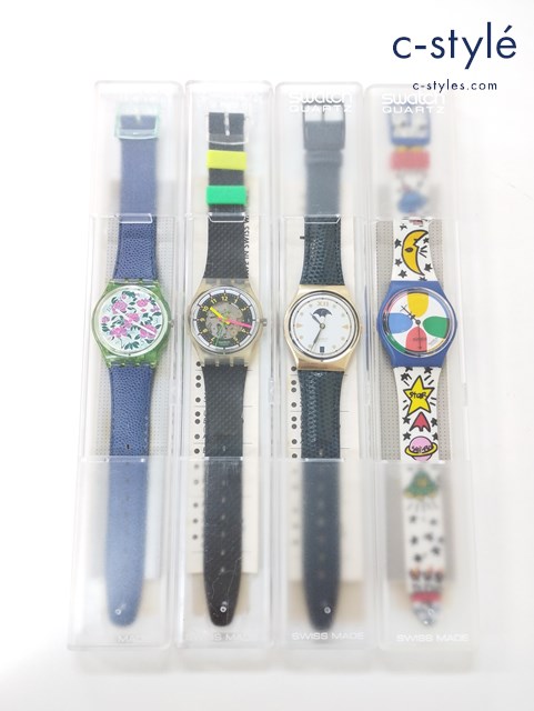 Swatch 腕時計 クォーツ Moon Phase GX709 SPACE PEOPLE GN134 MAZZOLINO GG115 BLACK LINE GK402 計4点