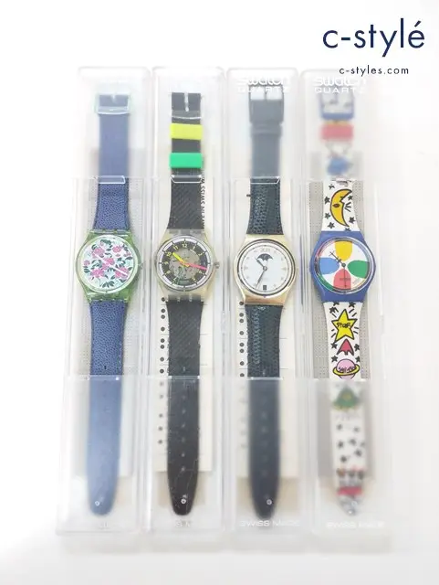 Swatch 腕時計 クォーツ Moon Phase GX709 SPACE PEOPLE GN134 MAZZOLINO GG115 BLACK LINE GK402 計4点