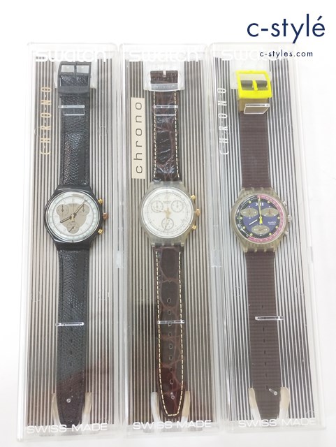 Swatch スウォッチ 腕時計 クォーツ CHRONO クロノ Colossal SCB109 Blue Chip SCK101 CROCCANTE SCK401 計3点