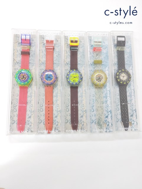 Swatch 腕時計 クォーツ BAY BREEZE SDJ101 RED ISLAND SDK106 Shamu Black Wave SDB102 SDN103 SDK104 計5点