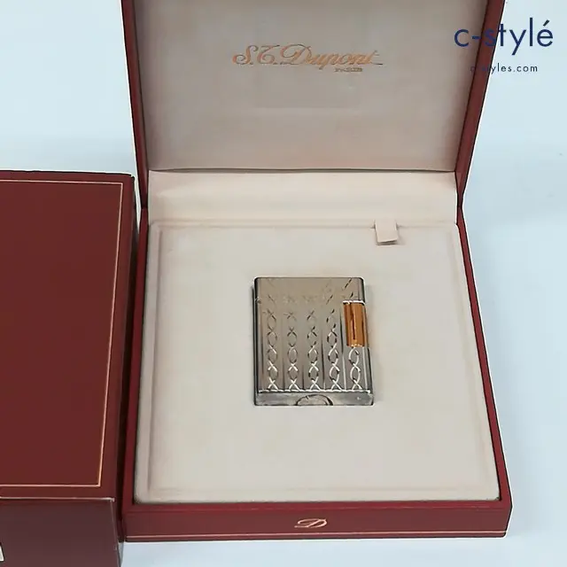 S.T.Dupont デュポン ガスライター ライン1S ショートローラー 1A 5B F 74 シルバー フランス製 喫煙具