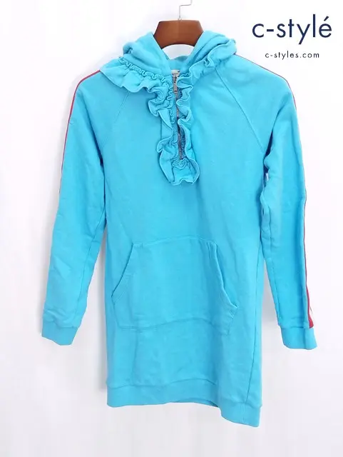 GUCCI グッチ ワンピース ミケーレ ロゴライン フリル スウェット フーディ 12 ブルー系 544062 キッズ 女の子