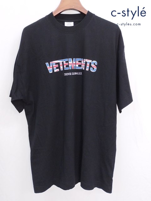 VETEMENTS ヴェトモン Tシャツ XS ブラック コットン UA52TR280U