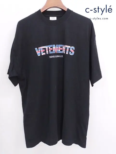 VETEMENTS ヴェトモン Tシャツ XS ブラック コットン UA52TR280U