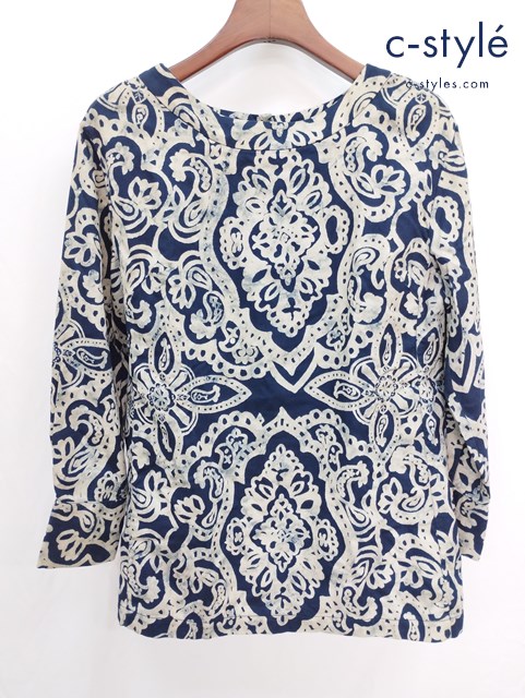 45R フォーティファイブアール カットソー 3 インディゴ 総柄