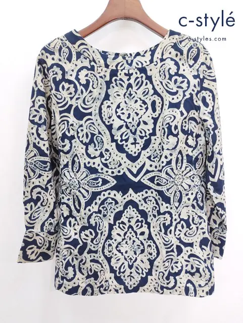 45R フォーティファイブアール カットソー 3 インディゴ 総柄