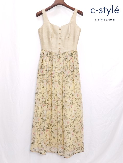 GIORGIO ARMANI ジョルジオ・アルマーニ ロングワンピース ノースリーブ 40 マルチカラー 花柄 イタリア製