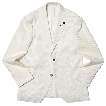 LARDINI(ラルディーニ) ジャケット LIKNITライクニット リネンレーヨンシャドーストライプ2Bジャケット ALKJ8Q041