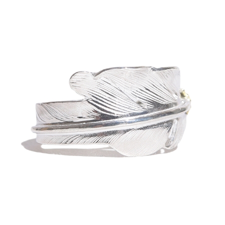 LARRY SMITH(ラリースミス) フェザー 18K EAGLE HEAD KAZEKIRI FEATHER RING