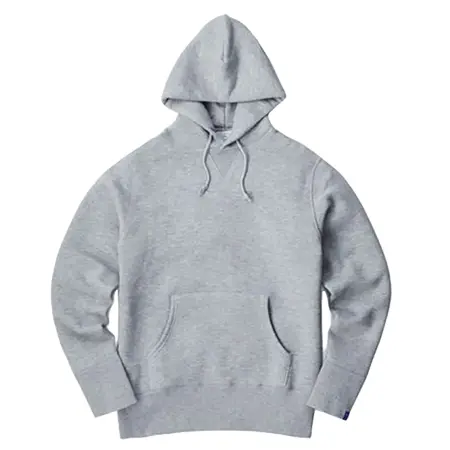 LOOPWHEELER(ループウィラー) パーカー LW05 丸胴吊り編みプルオーバーフーディ　グレーメランジ