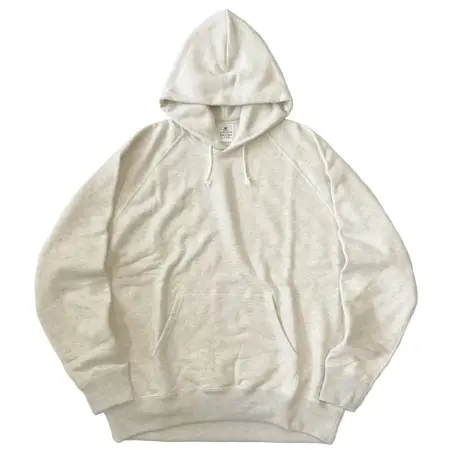 LOOPWHEELER(ループウィラー) パーカー LW322 吊り編みリラックスフィット プルオーバーフーディ　オートミール