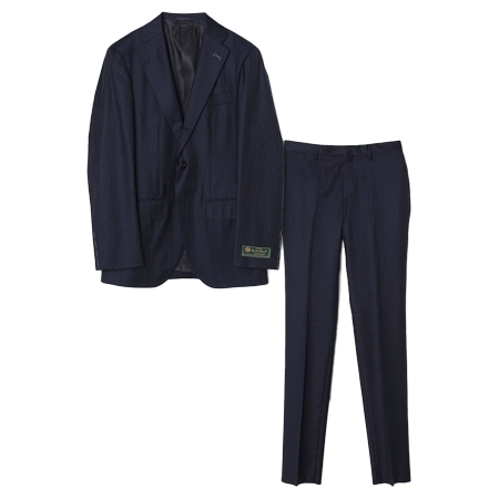 Loro Piana(ロロピアーナ) スーツ SHIPS: ロロピアーナ社製生地 オーストラリス ピンストライプ ネイビー スーツ