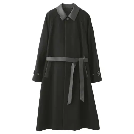 LOVELESS(ラブレス) コート ウールモッサー ベルテッドステンカラー