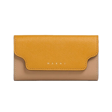 MARNI(マルニ) キーケース オレンジ、ベージュ、ホワイト サフィアーノレザー製キーケース