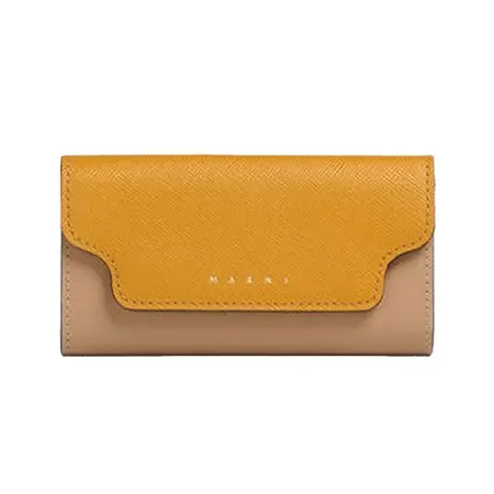 MARNI(マルニ) キーケース オレンジ、ベージュ、ホワイト サフィアーノレザー製キーケース