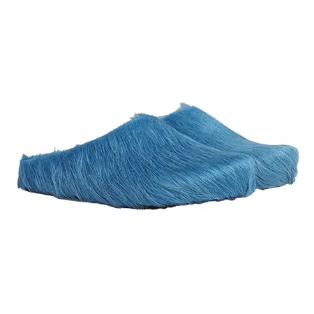 MARNI(マルニ) サンダル ブルー カーフヘアー製 ベアフットタイプのバックレスローファー