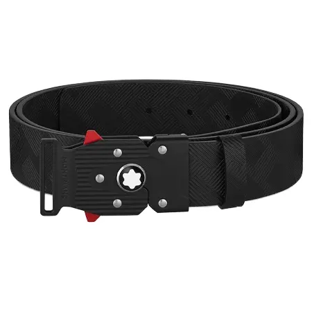 MONTBLANC(モンブラン) ベルト M LOCK 4810バックル プリント ブラック 35 mm レザーベルト