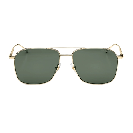 MONTBLANC(モンブラン) メガネ ゴールドカラーのメタルフレームがあしらわれた、レクタンギュラーサングラス