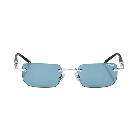 MONTBLANC(モンブラン) メガネ シルバーカラー メタルフレーム レクタンギュラーサングラス