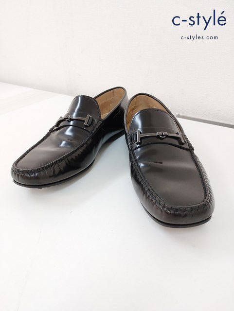 TOD’S トッズ ローファー 8 ブラック レザー イタリア製