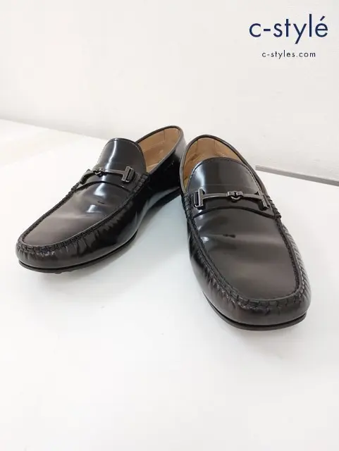 TOD’S トッズ ローファー 8 ブラック レザー イタリア製