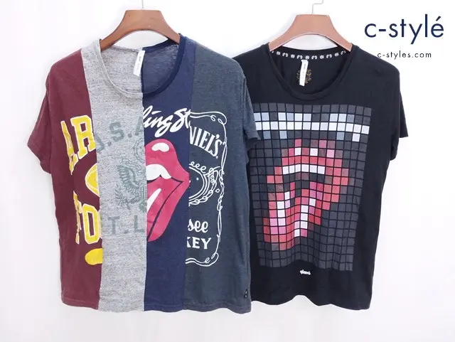 glamb グラム Tシャツ 1 ブラック マルチカラー 半袖 プリント