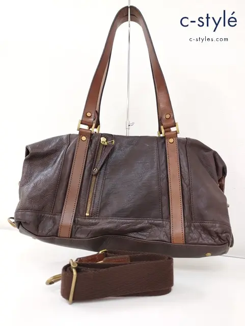 MASTER-PIECE マスターピース レザーボストン ブラウン 24021