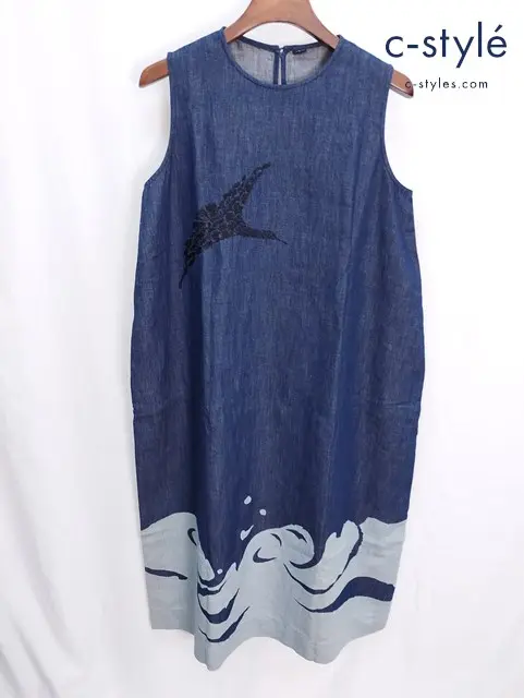 45R フォーティファイブアール ノースリーブ ワンピース 0 インディゴ コットンリネン