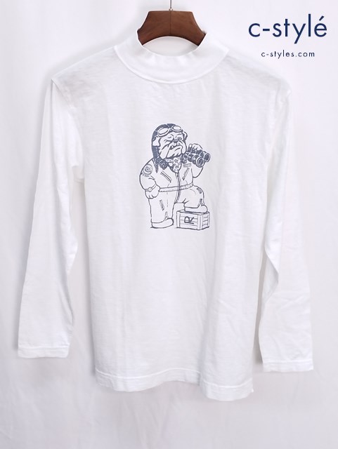 45R フォーティファイブアール ロンT 1 ホワイト プリント コットン 長袖 Tシャツ