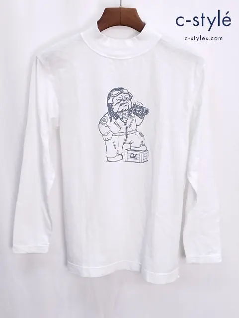 45R フォーティファイブアール ロンT 1 ホワイト プリント コットン 長袖 Tシャツ