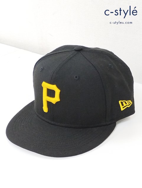 NEWERA キャップ 7・3/4 61.5cm ブラック×グレー系 P ピッツバーグ・パイレーツ WORLD SERIES 6パネル 59FIFTY