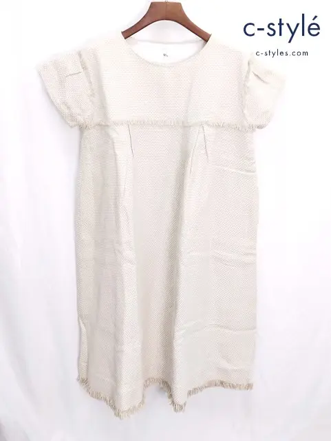 45R フォーティファイブアール ワンピース 0 ベージュ系 コットン 和紙