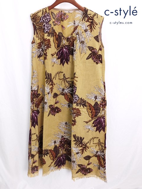 45R フォーティファイブアール ノースリーブ ワンピース 0 マルチカラー コットン 花柄 フラワー