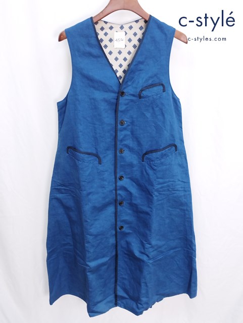 45R フォーティファイブアール ノースリーブ 0 ブルー系 コットンリネン