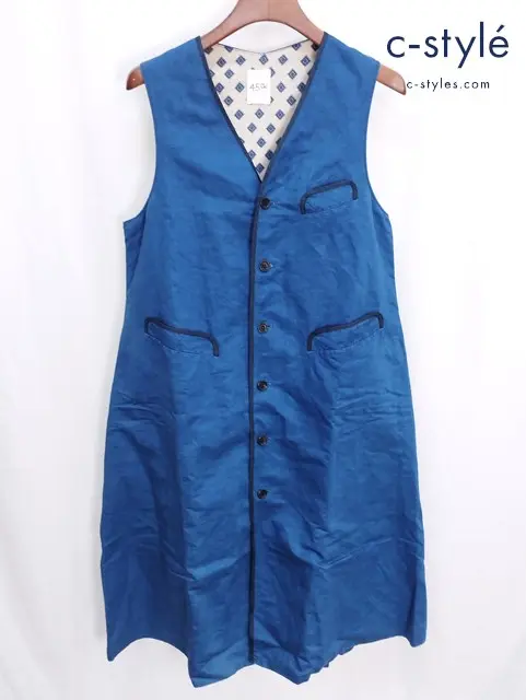 45R フォーティファイブアール ノースリーブ 0 ブルー系 コットンリネン