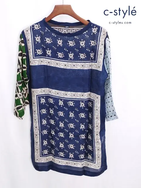 45R フォーティファイブアール バンダナ ブラウス 0 マルチカラー シルク レディース