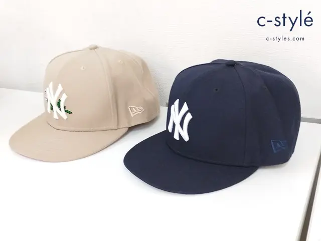 NEWERA ニューエラ キャップ 7・7/8 62.5cm ブラック ベージュ系 NY ニューヨーク・ヤンキース 59FIFTY