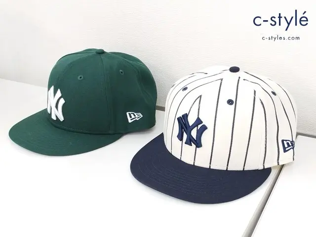 NEWERA ニューエラ キャップ 7・7/8 62.5cm グリーン クリーム系 NY ニューヨーク・ヤンキース 59FIFTY