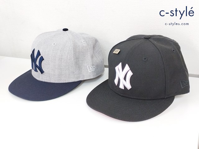NEWERA ニューエラ キャップ 7・7/8 62.5cm ブラック グレー系 NY ニューヨーク・ヤンキース 59FIFTY