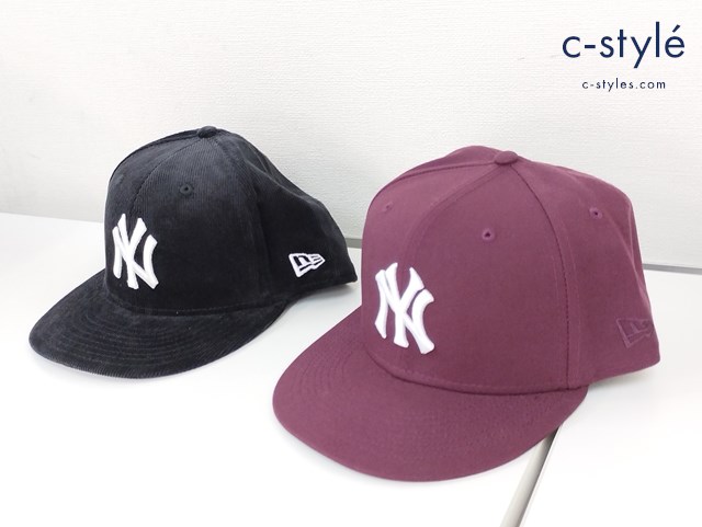 NEWERA ニューエラ キャップ 7・7/8 62.5cm ブラック ブラウン系 NY ニューヨーク・ヤンキース 59FIFTY