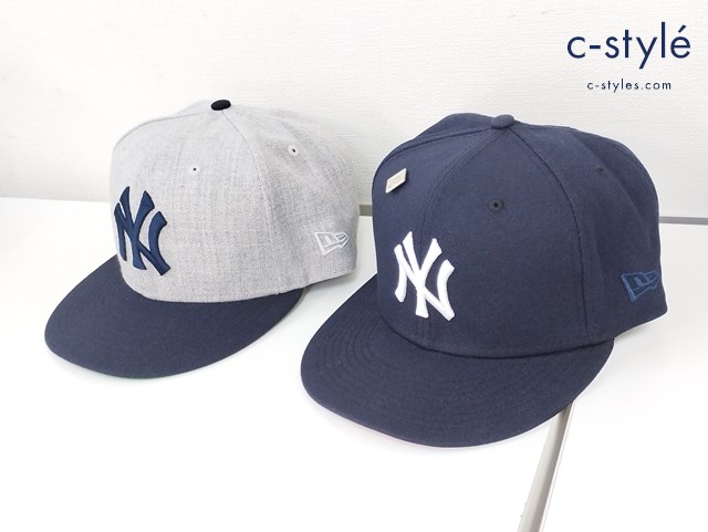 NEWERA ニューエラ キャップ 7・7/8 62.5cm ネイビー系 グレー系 NY ニューヨーク・ヤンキース 59FIFTY