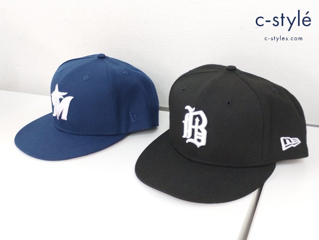 NEWERA ニューエラ キャップ 7・3/4 61.5cm ネイビー ブラック マイアミ・マーリンズ ア・リーグ 59FIFTY
