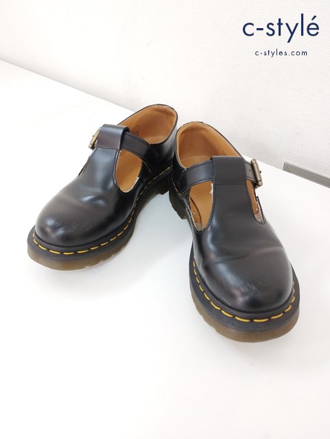 Dr.Martens ドクターマーチン POLLEY バーシューズ UK4 ブラック レザー