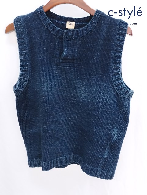 45R フォーティーファイブアール ニットベスト 2 インディゴ コットン レディース